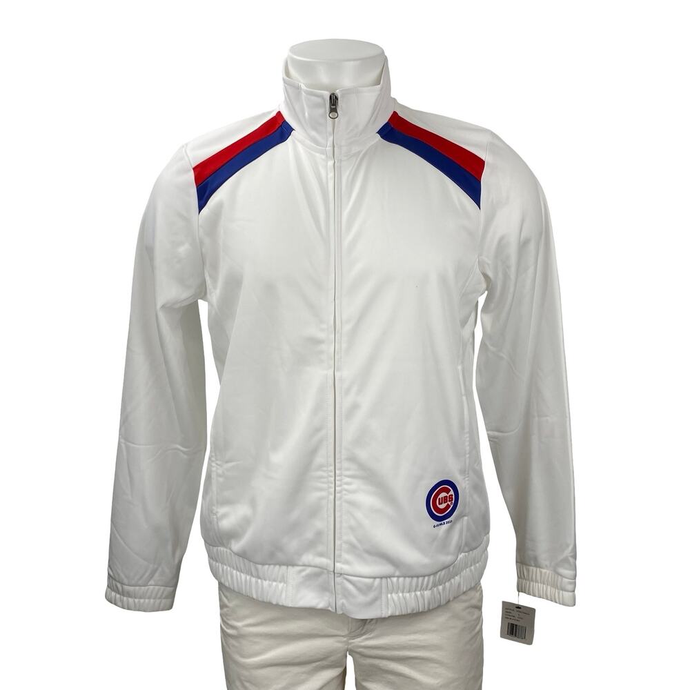 NEW Chicago Cubs Carl Banks G-III 4Her Athletic Activewear Track Coat Jacket L